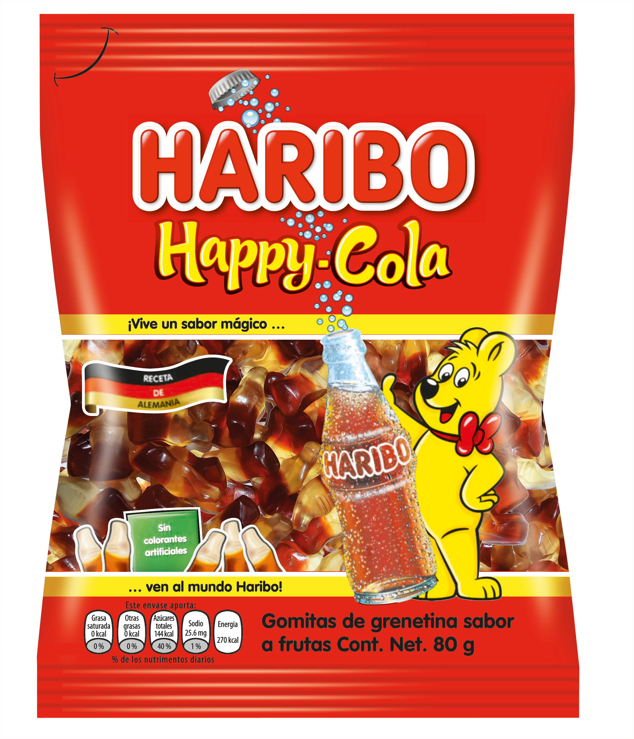 GOMITAS DE HAPPY COLA 80 gramos