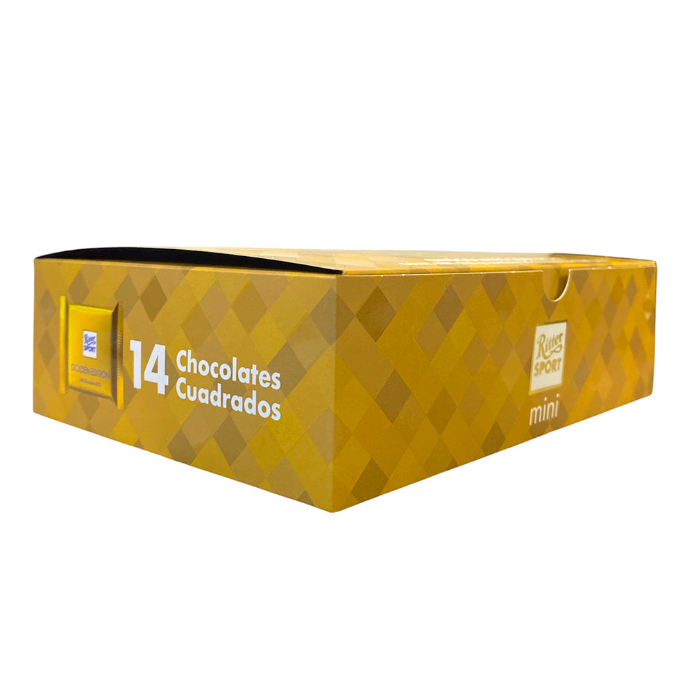 ESTUCHE DE CHOCOLATE MINI RITTER SPORT - GOLDEN EDITION PACK CON 14 PIEZAS