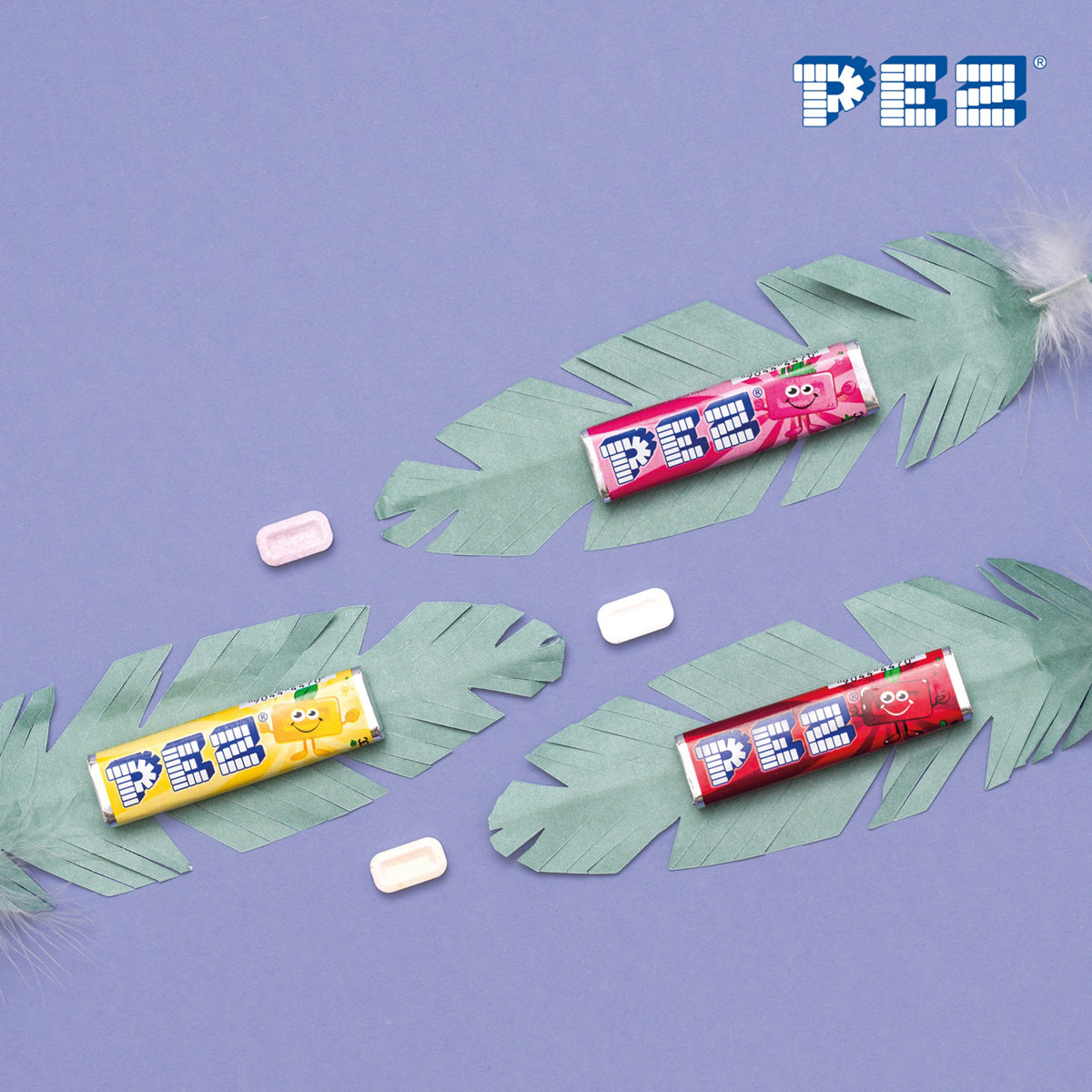 Pastillas dulces PEZ Repuesto con 8 Rollos de Frutas - 1 pieza