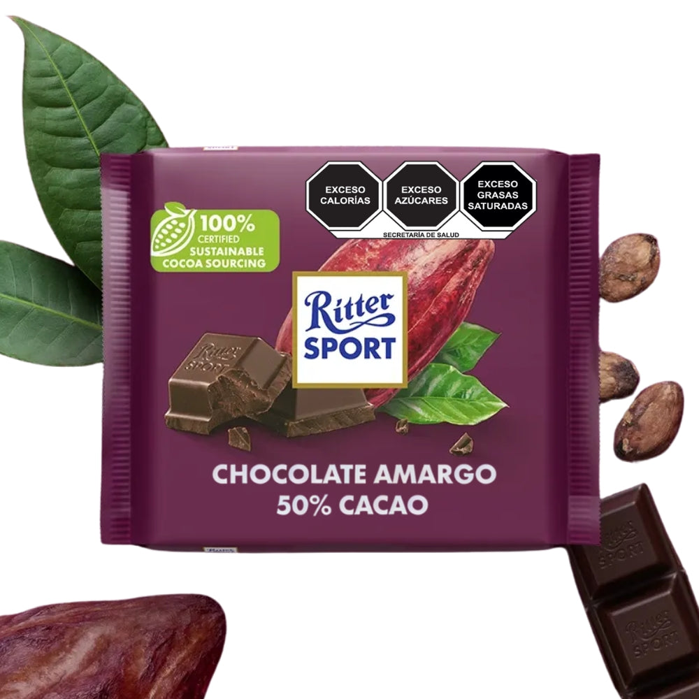 Ritter Sport Bitter Chocolate 50% Cocoa
