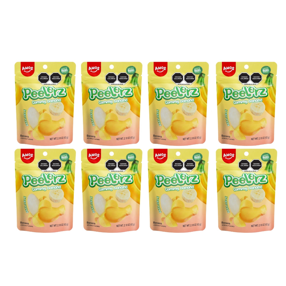 Peelerz Banana Gummies Pack with 8 pieces of 65 grs each