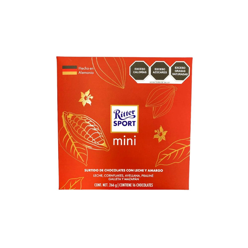 RITTER SPORT ESTUCHE CON 16 PIEZAS DE MINI RITTER 266 G