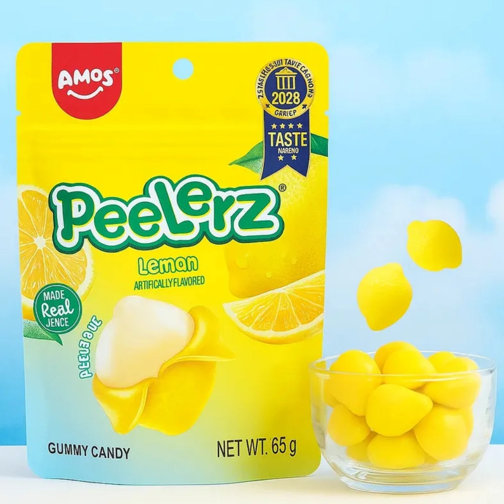 Gomitas Peelerz Limón Pack con 8 piezas de 65 grs. c/u