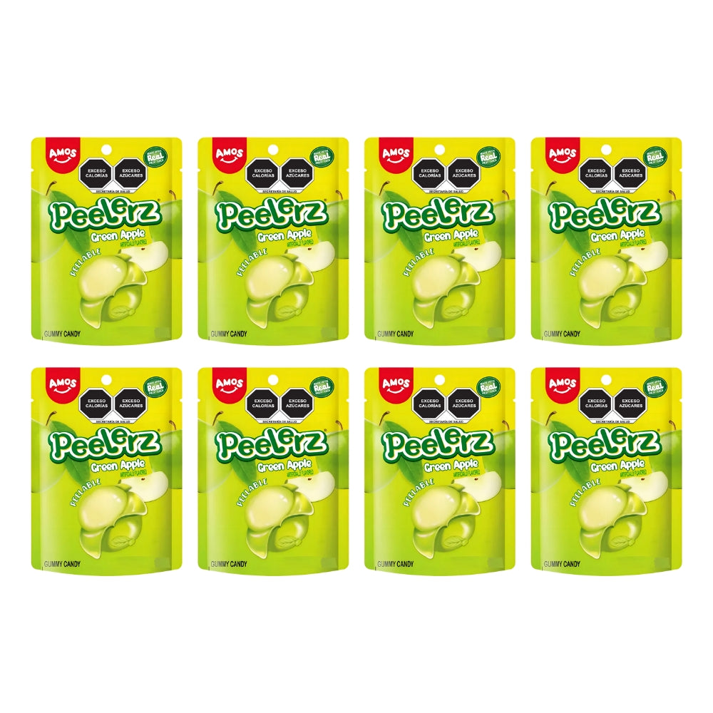 Peelerz Green Apple Gummies, Pack of 8 pieces of 65 grams each