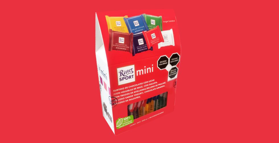 Chocolate de chocolate mini Ritter Sport Variedad 30 piezas