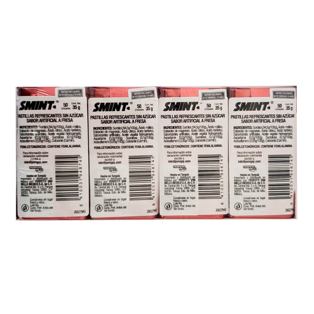 SMINT TIN 12x12 STRAWBERRY PILL