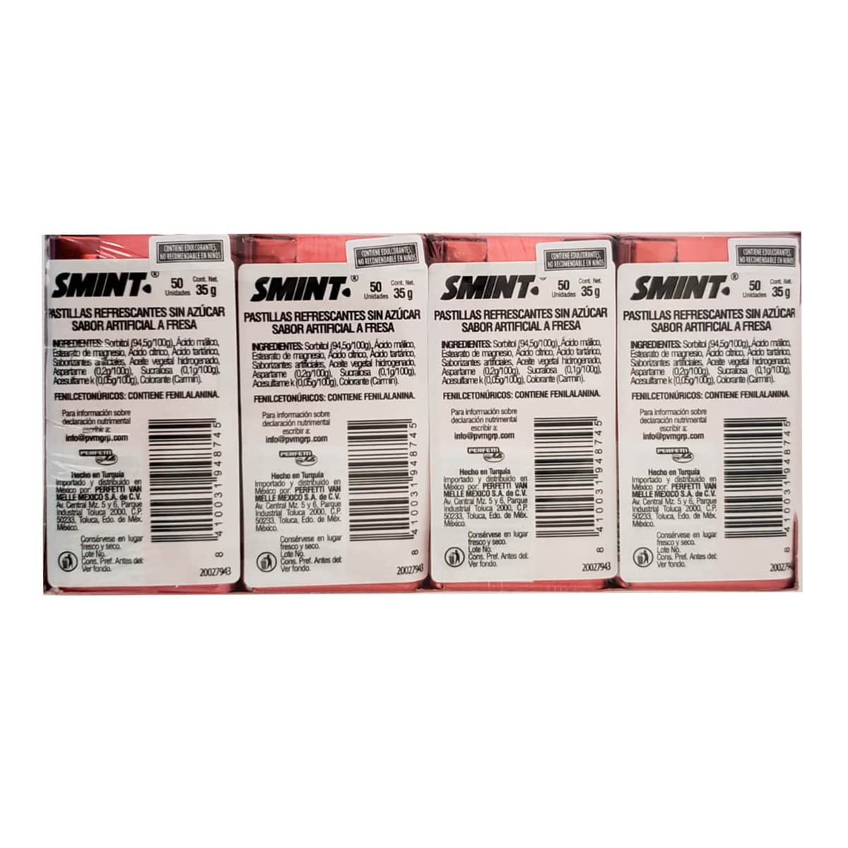 SMINT TIN 12x12 STRAWBERRY PILL