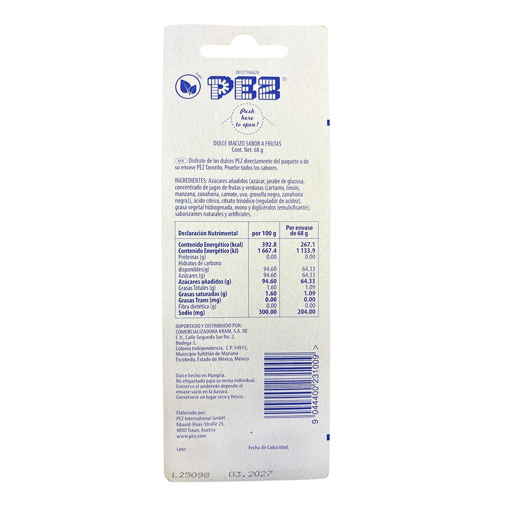 PEZ Candy Tablets Refill with 8 Fruit Rolls - 1 piece