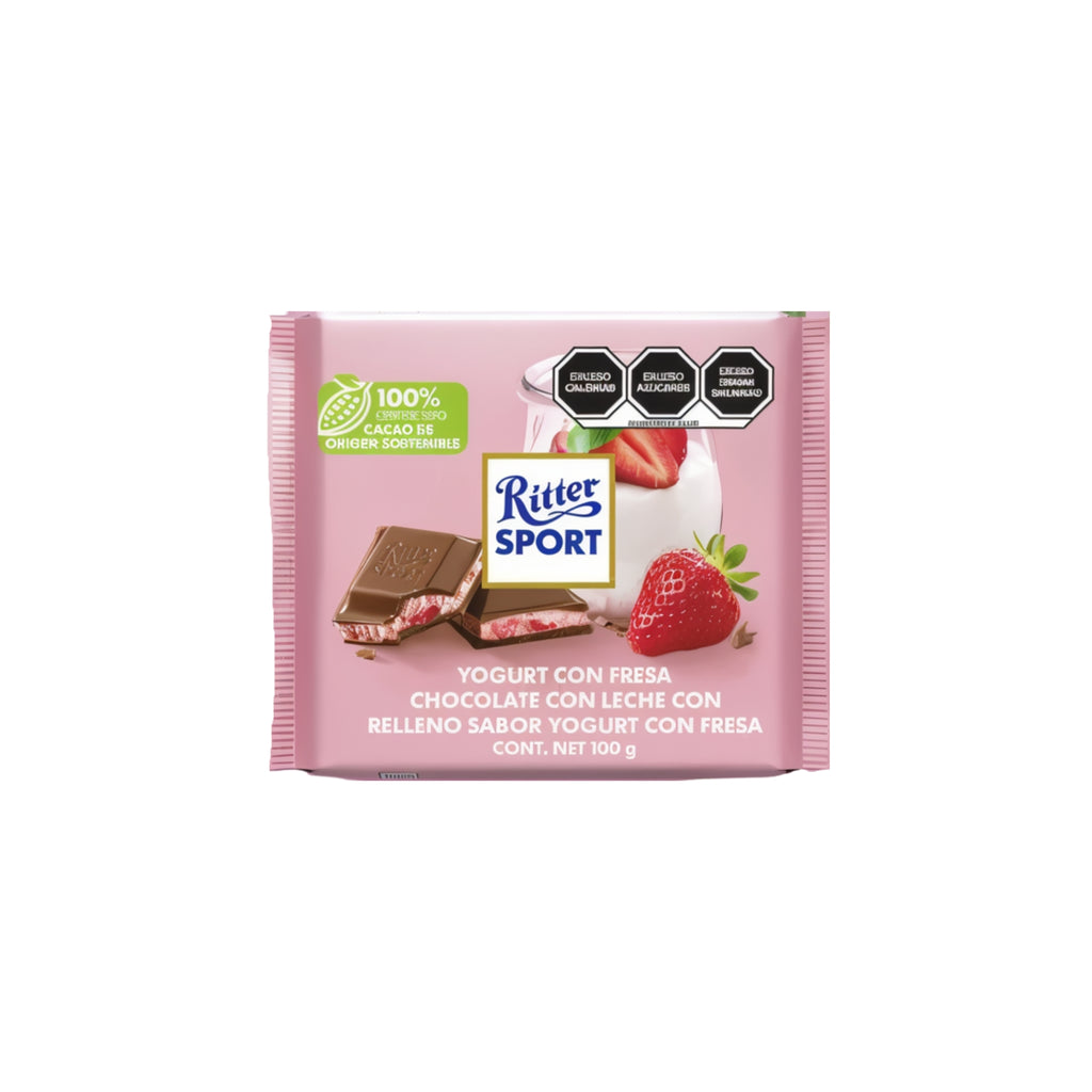 Chocolate con Leche con relleno sabor yogurt con fresa