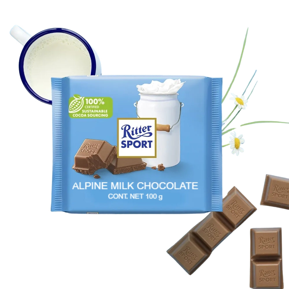 Chocolate Ritter Sport con Leche Extra Fino