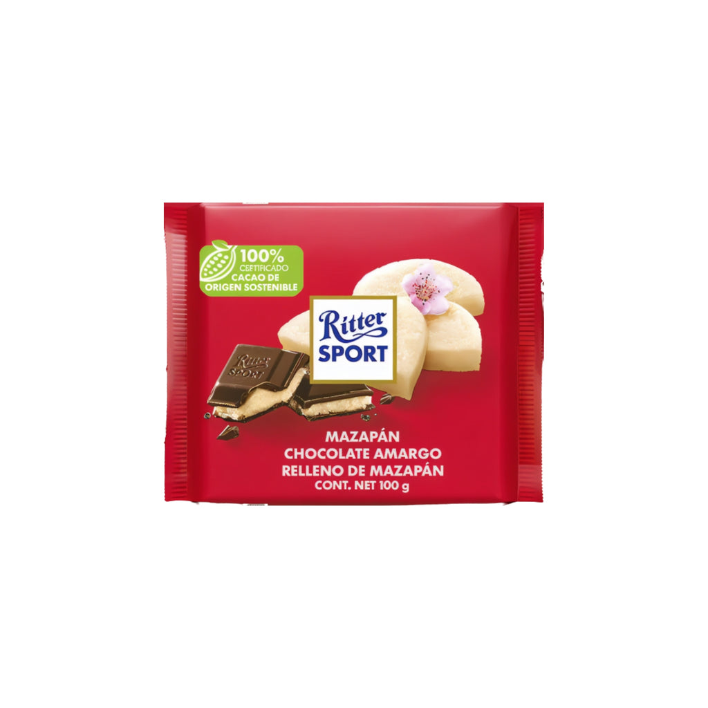 Ritter Sport dark chocolate with marzipan 100 grs.