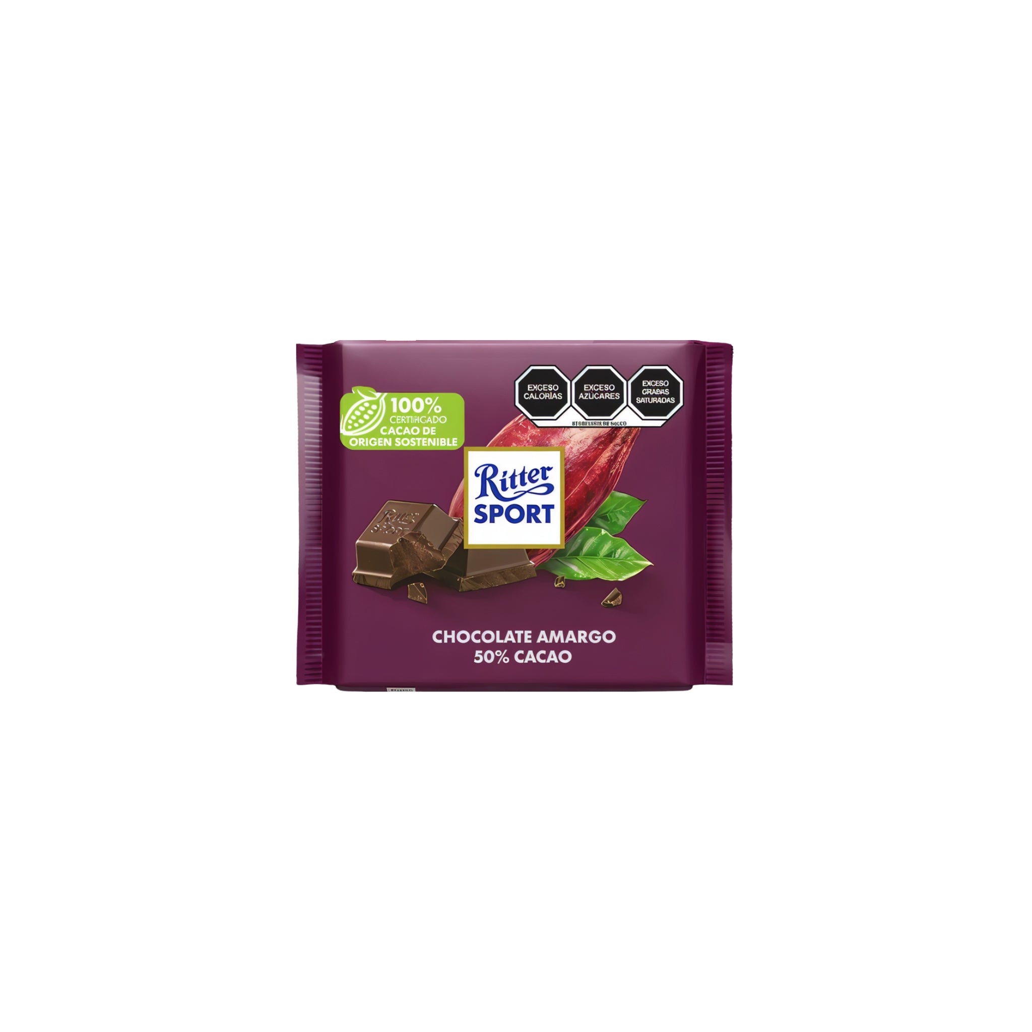 Chocolate Ritter Sport 50% cocoa 100 grs. 1 pieza