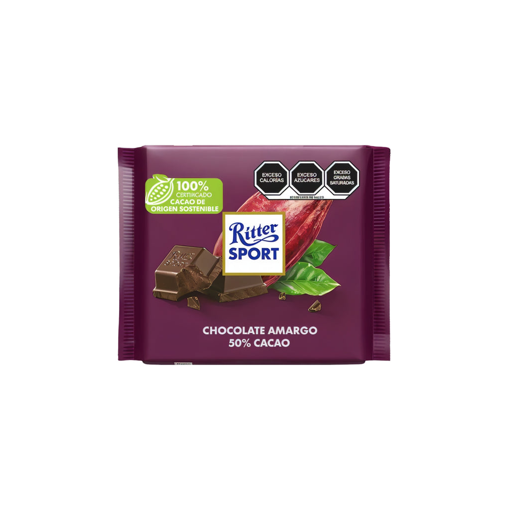 Chocolate Ritter Sport 50% cocoa 100 grs. 1 pieza