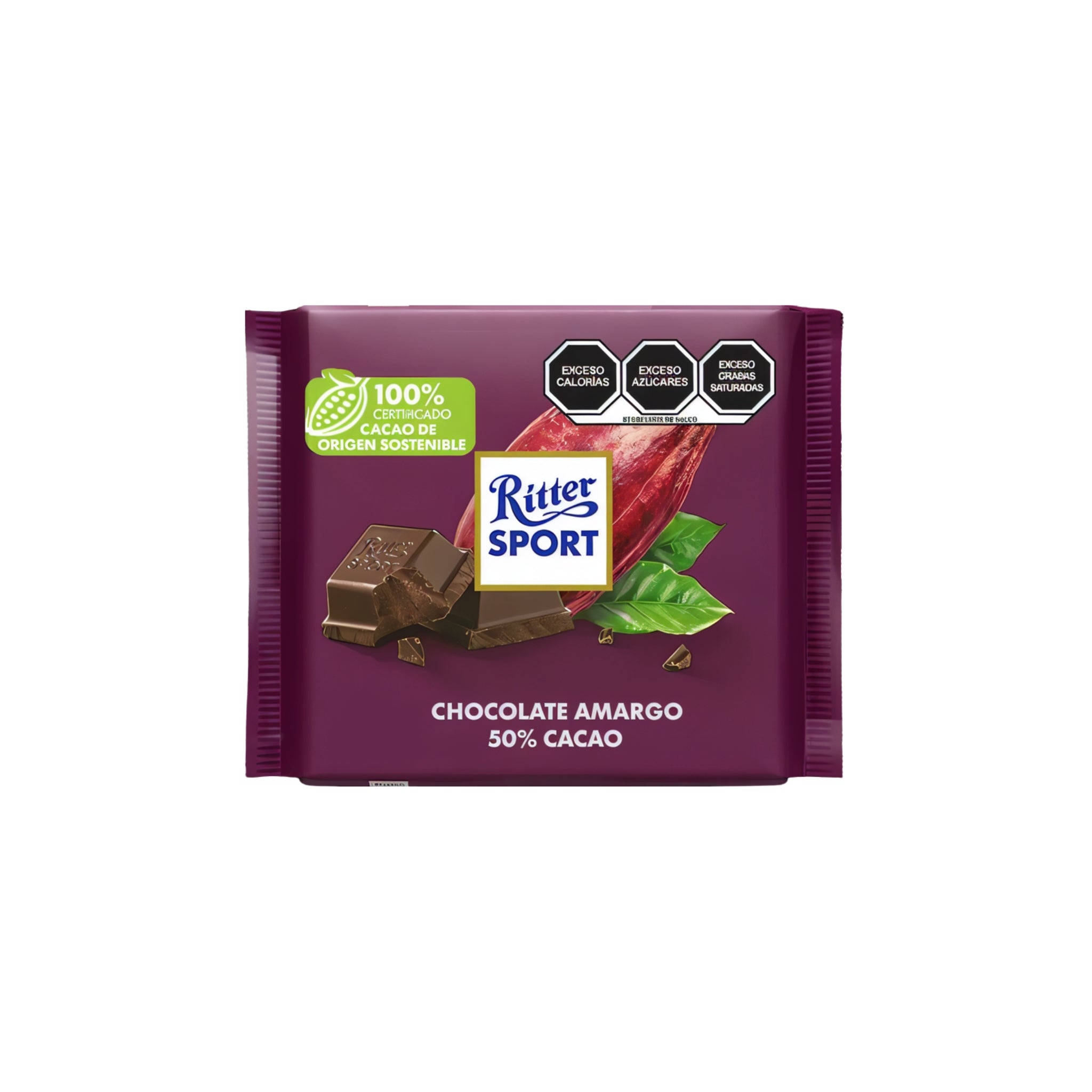 Chocolate Ritter Sport 50% cocoa 100 grs. 1 pieza