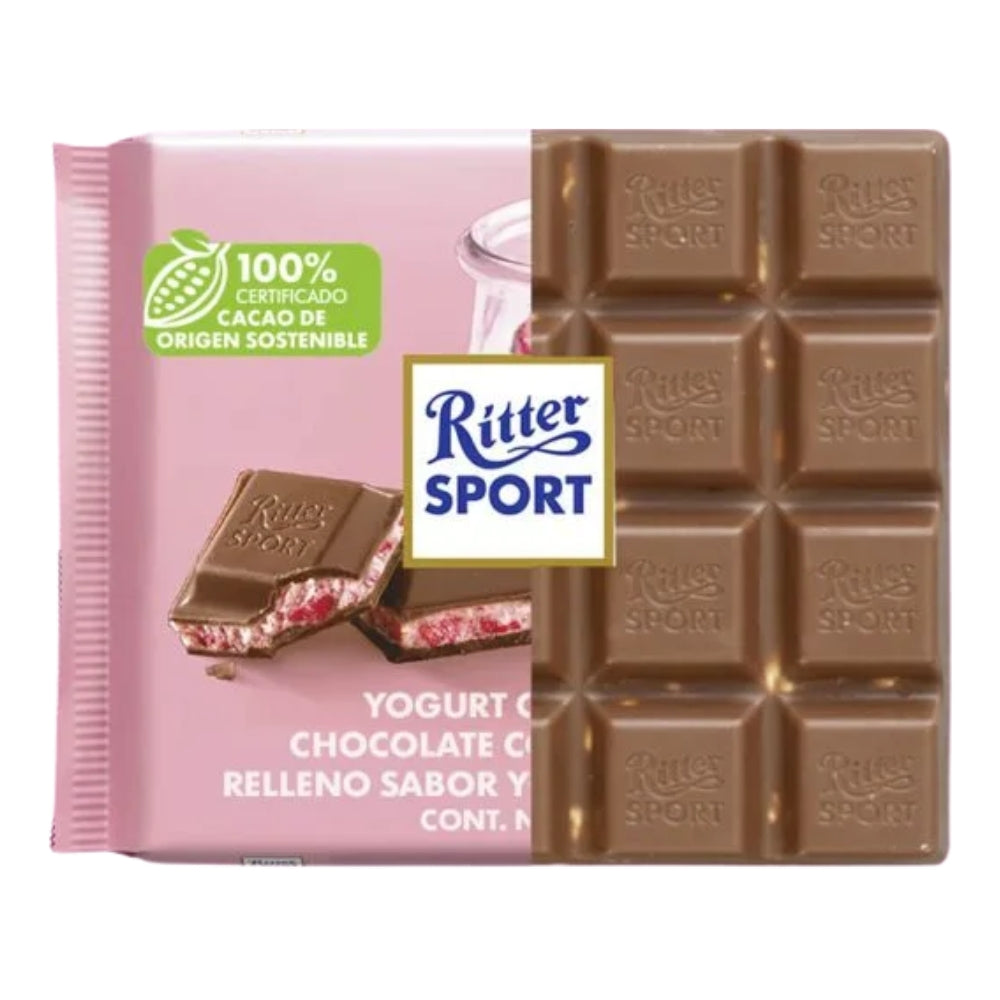 Chocolate con Leche con relleno sabor yogurt con fresa